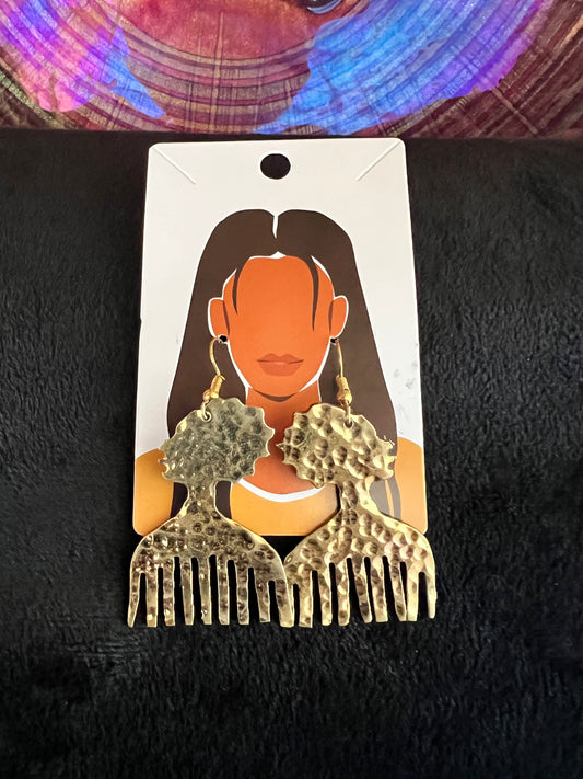 Brass Earrings-Solid