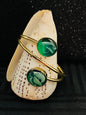 Double Spiral Bracelet w/Glass Pendanrt