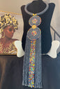 Maasai Beaded Choker with Brass