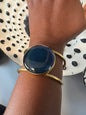Brass Bracelets W/Glass Pendant Option 2