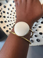 Brass Bracelets W/Glass Pendant Option 2